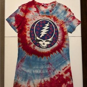 Grateful Dead x Phish Red and Blue Short Sleeve Tees